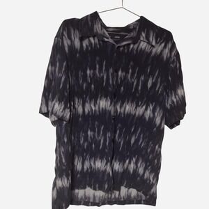 XL Alfani Black and‎ white tie dye button up *flawed